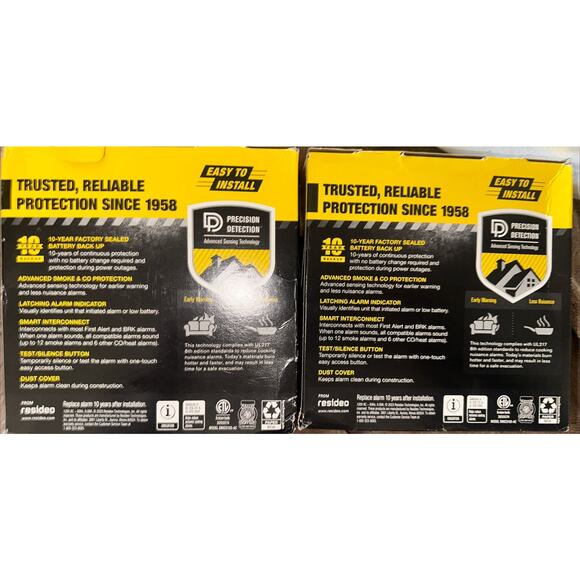 BRK 10-Year Battery, Hardwired SMICO105-AC Smoke Alarm PACK OF 2 - Picture 2 of 3